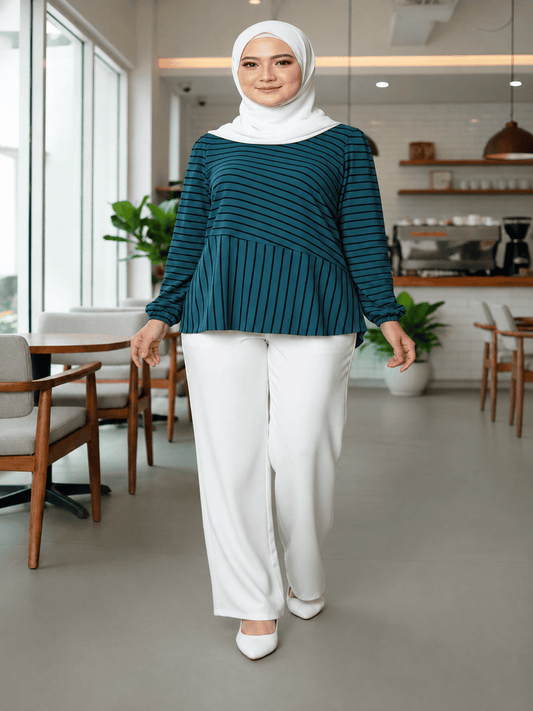 Women's Striped Blouse – Iron-Free CeY Fabric