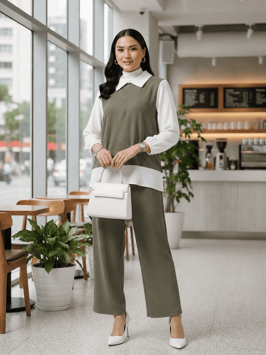 New Arrival Casual Blouse & Pants Set