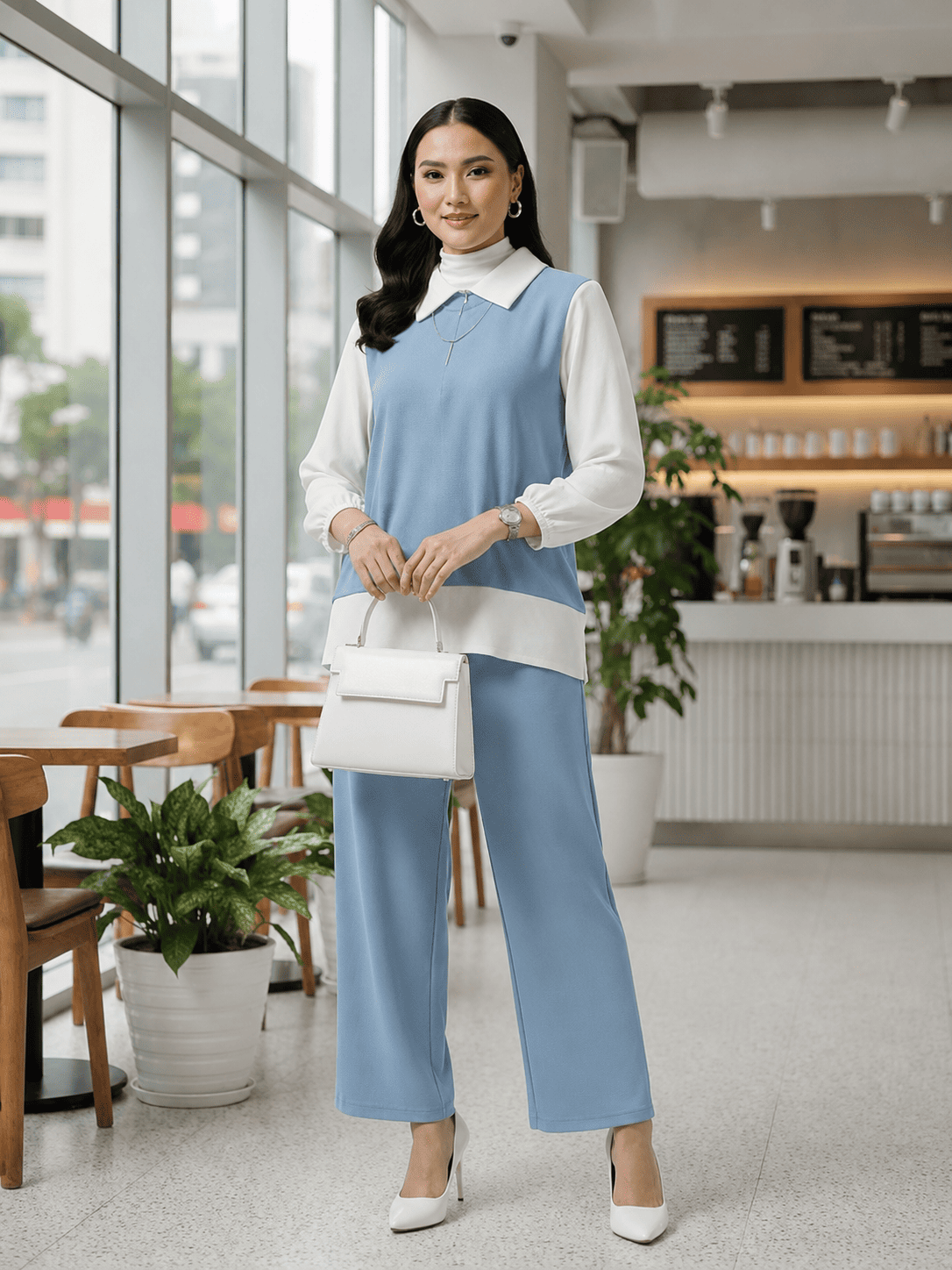 New Arrival Casual Blouse & Pants Set
