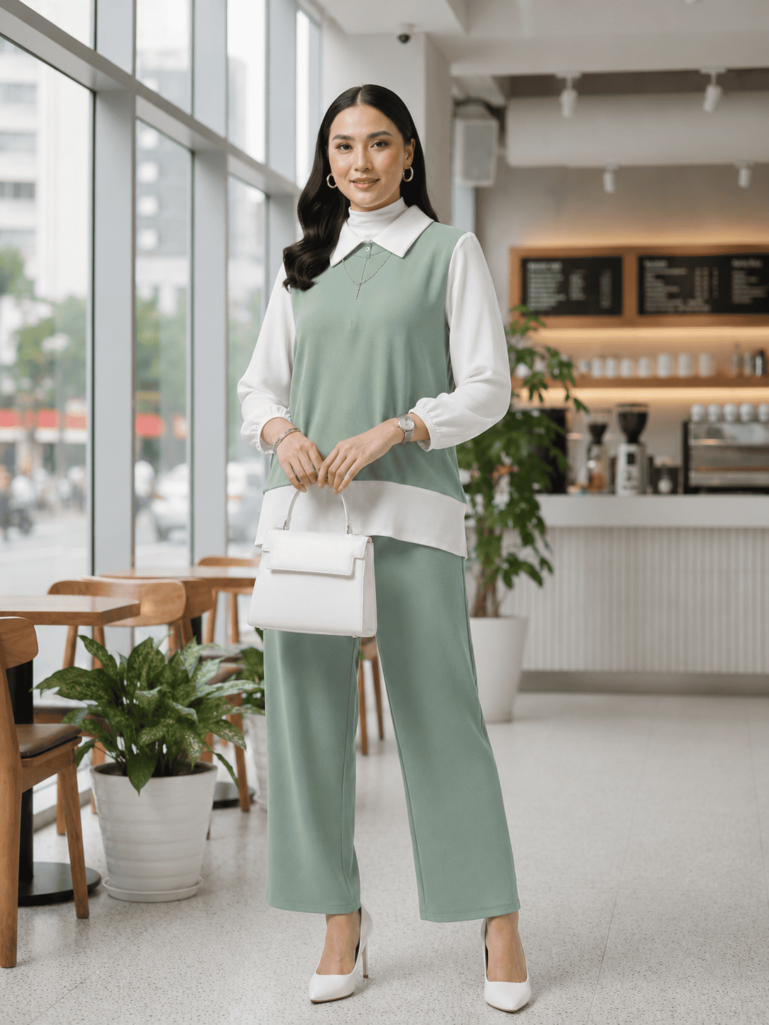 New Arrival Casual Blouse & Pants Set