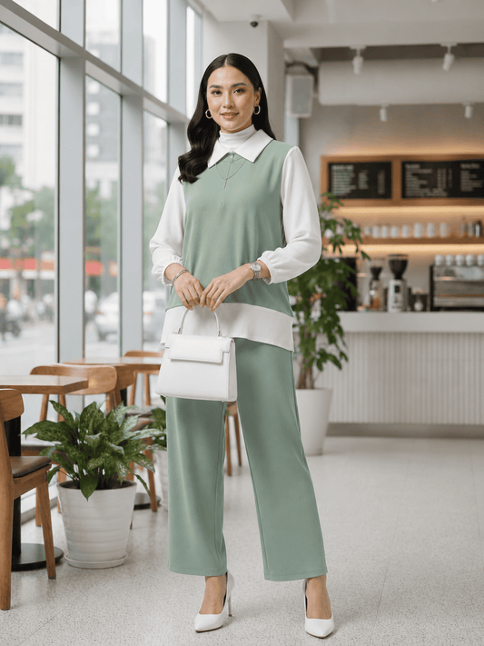 New Arrival Casual Blouse & Pants Set
