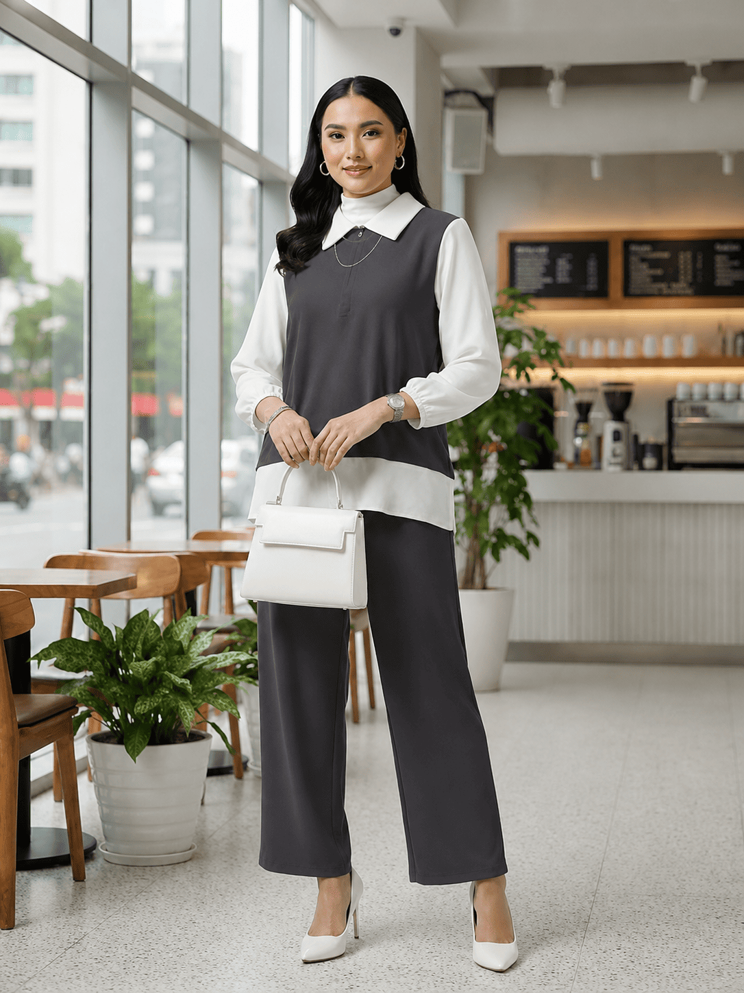 New Arrival Casual Blouse & Pants Set