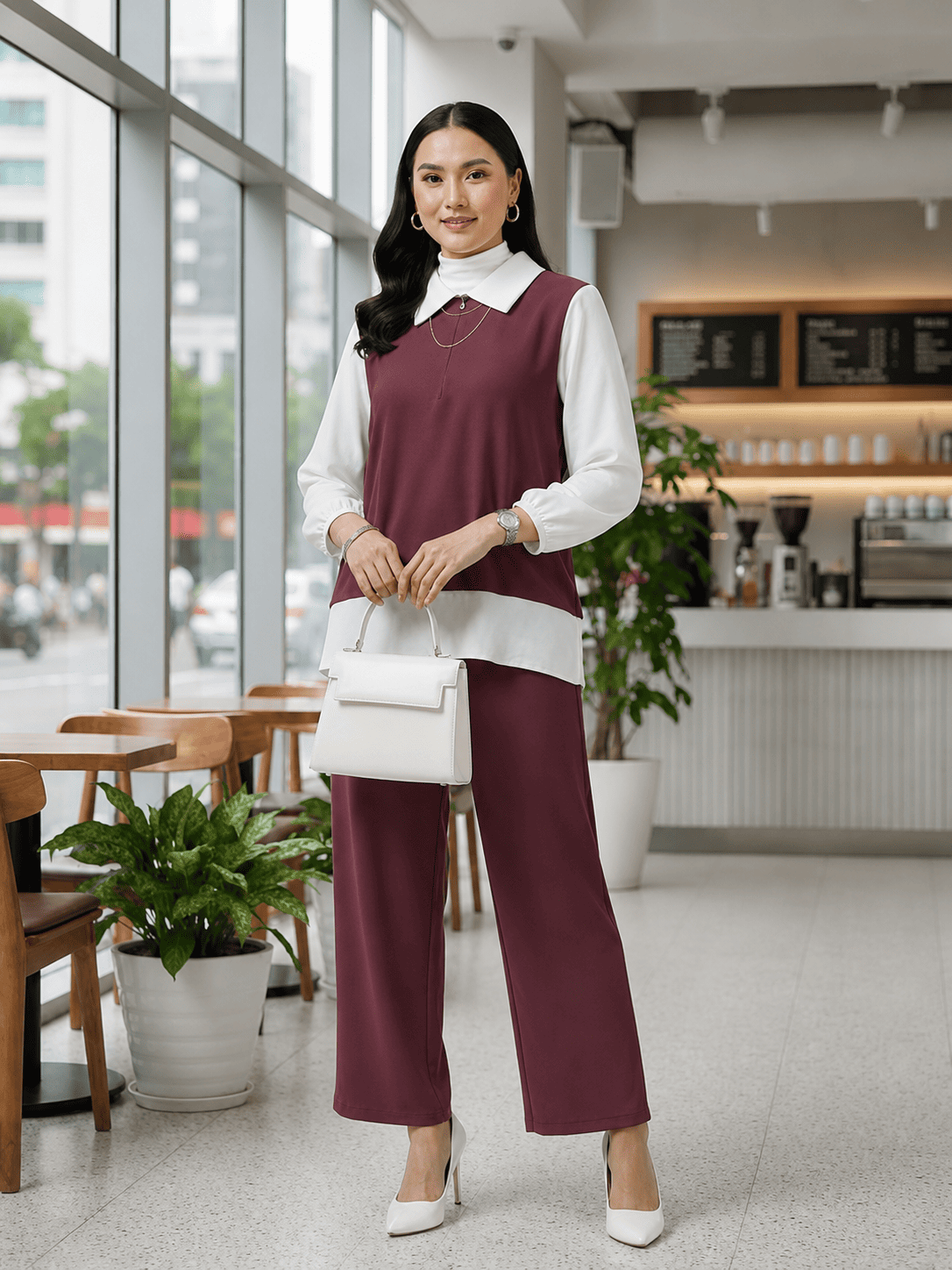New Arrival Casual Blouse & Pants Set