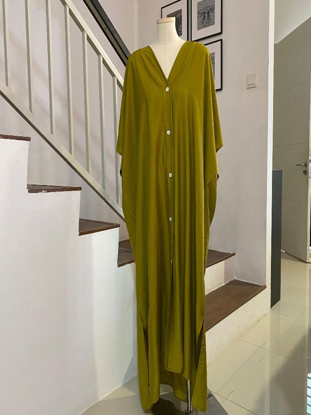 Kaftan Summer V-Neck Premium Linen Fabric