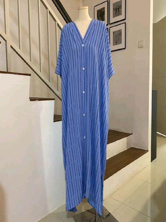 Printed Button Kaftan – Plus Size
