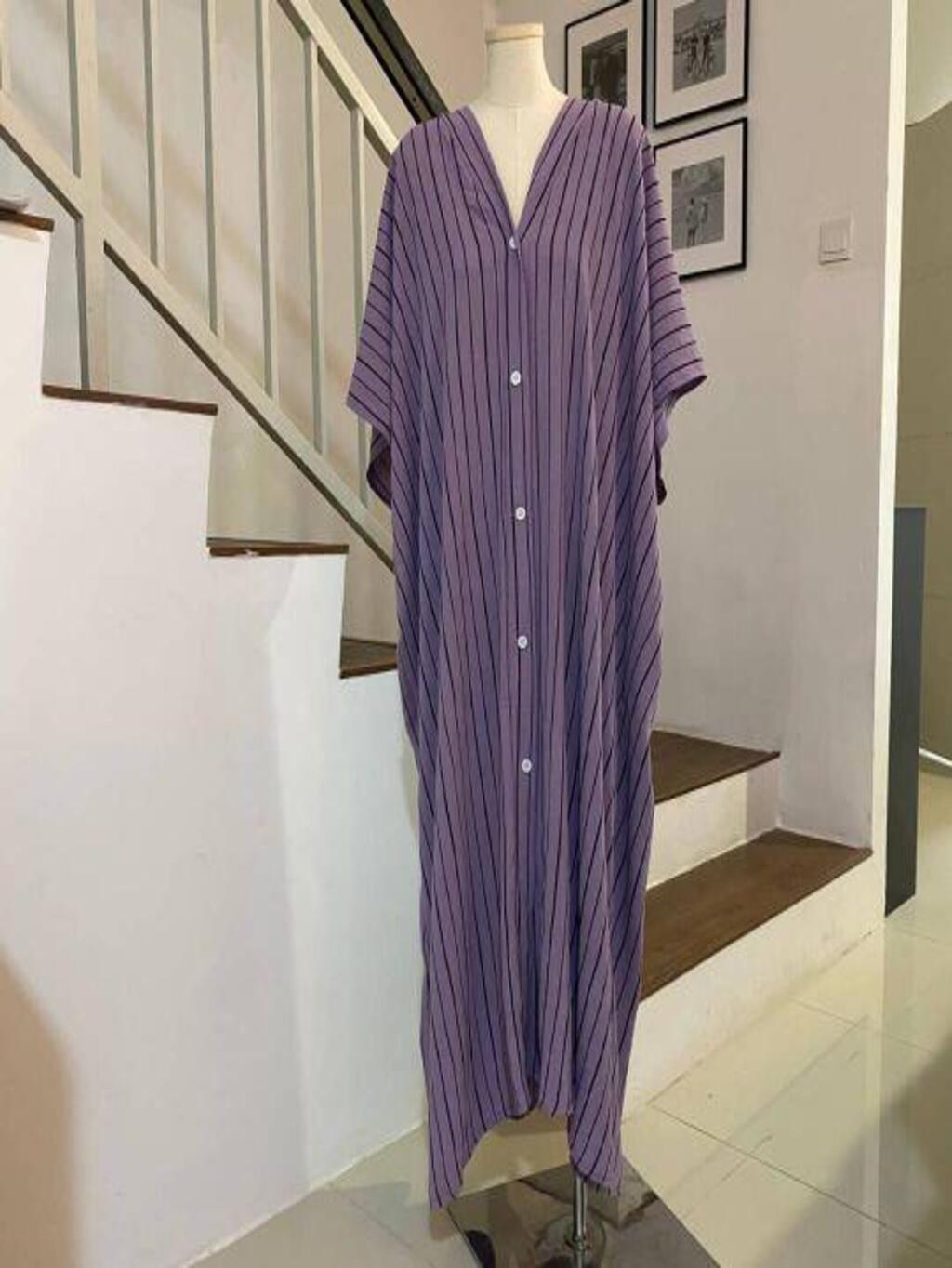Printed Button Kaftan – Plus Size