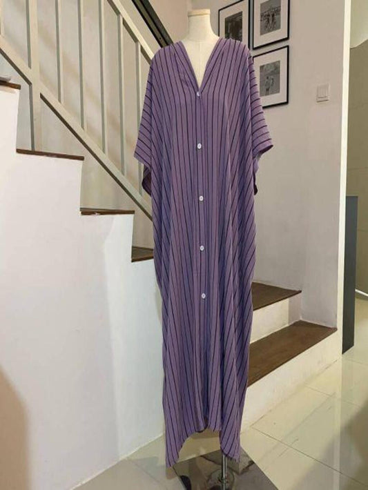 Printed Button Kaftan – Plus Size
