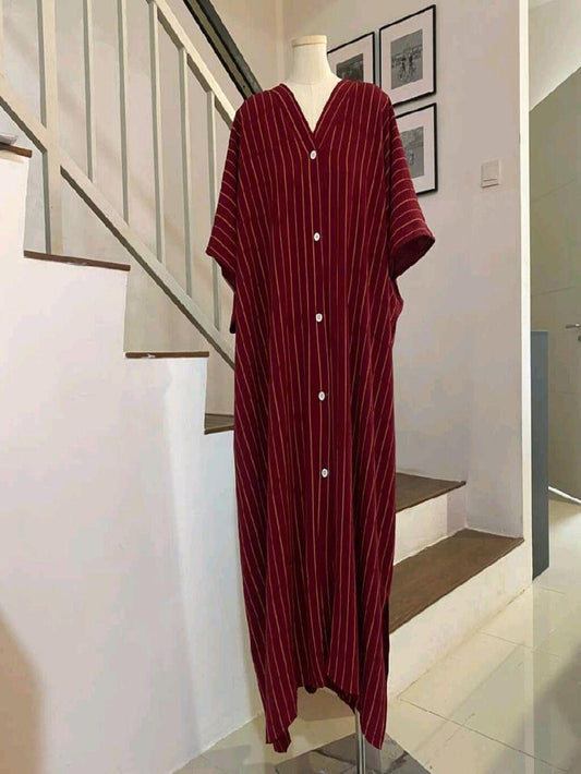 Printed Button Kaftan – Plus Size