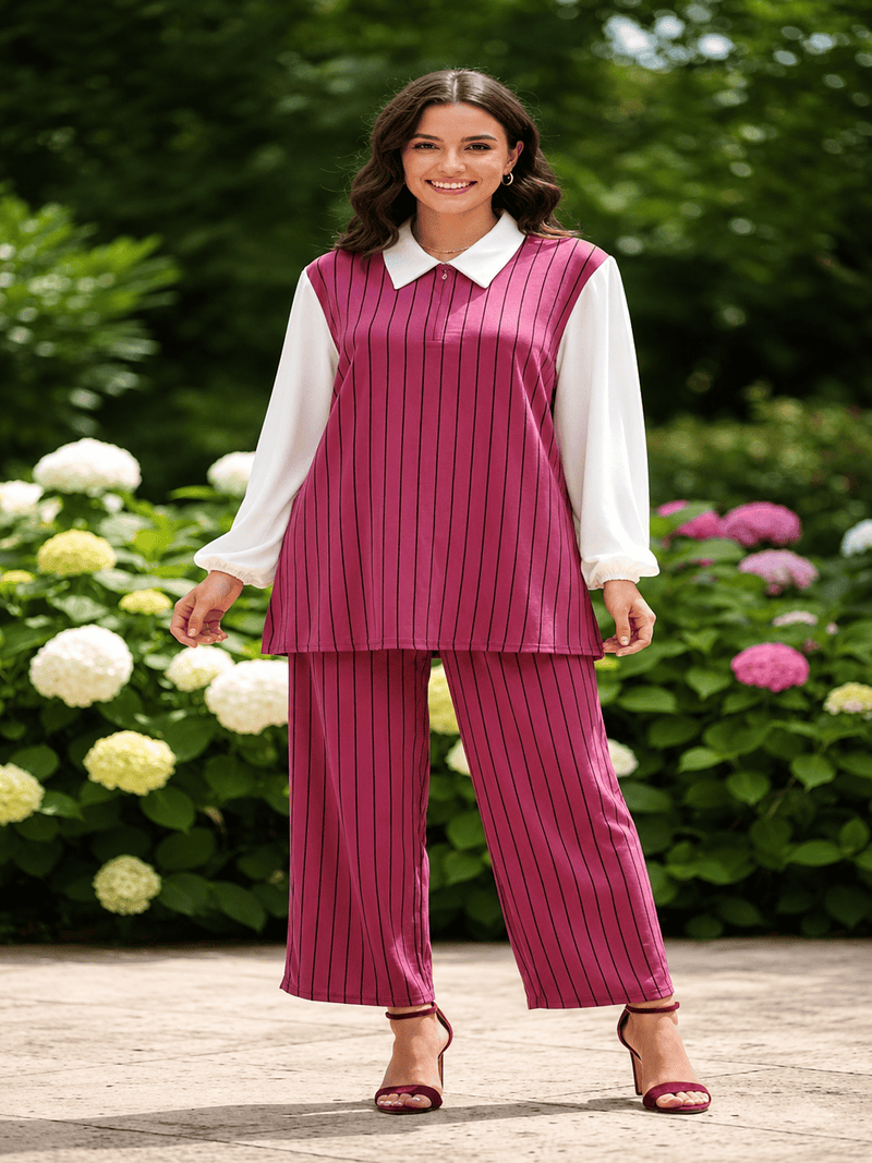 Printed Blouse & Trouser Set
