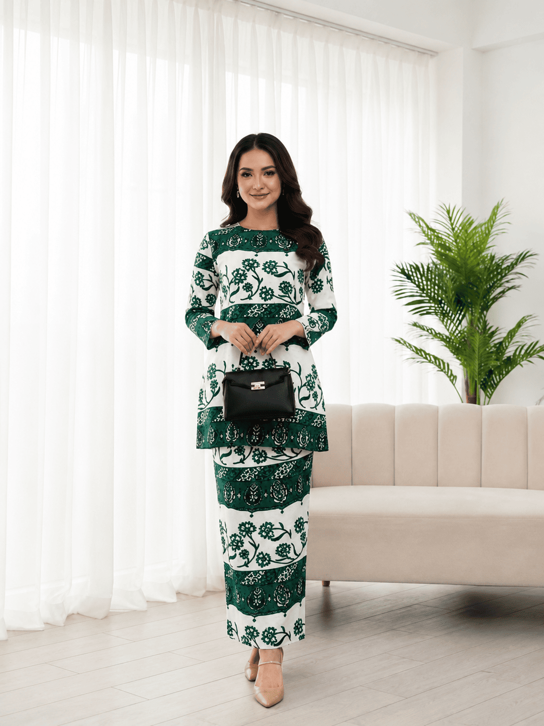 Printed Baju Kurung Set