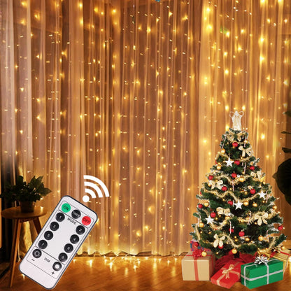 Christmas Lights Curtain Garland Merry Christmas Decorations