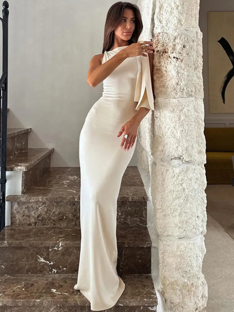 Elegant Off-Shoulder Sleeveless Bodycon Dress