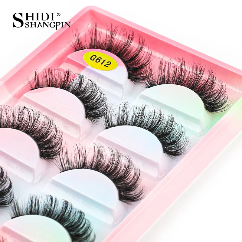 False Eyelashes Soft Faux Mink Lashes Reusable Natural