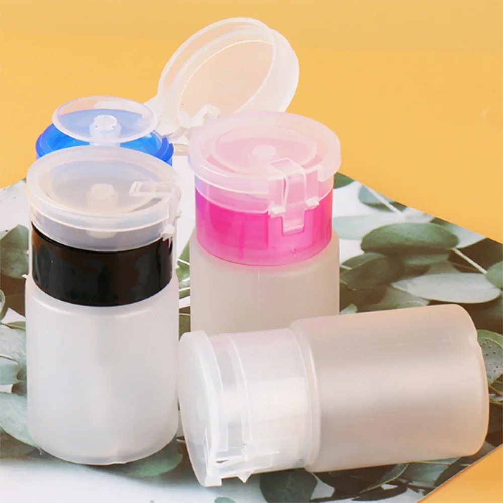 Nail Refillable Bottles Empty Press Pump Dispenser