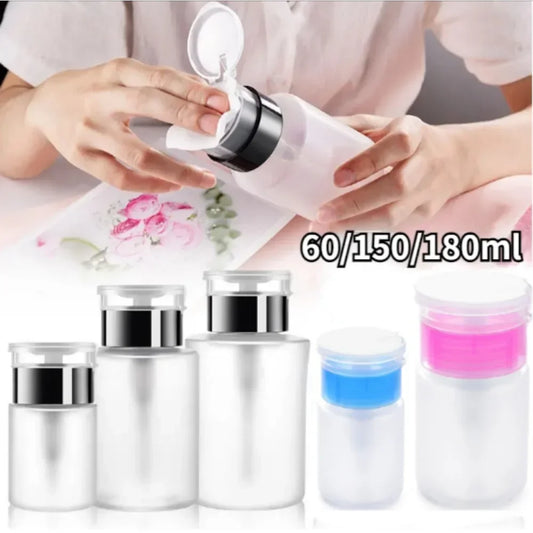 Nail Refillable Bottles Empty Press Pump Dispenser