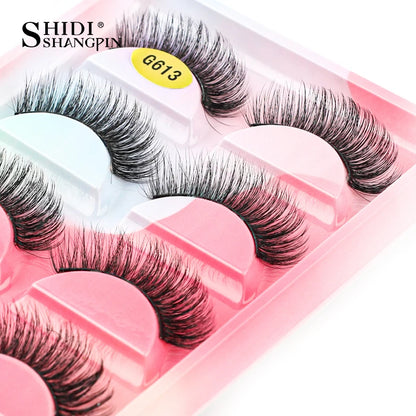 False Eyelashes Soft Faux Mink Lashes Reusable Natural