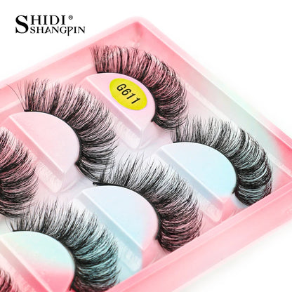 False Eyelashes Soft Faux Mink Lashes Reusable Natural