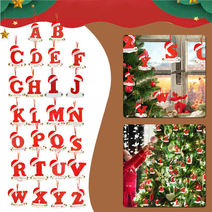 Christmas Tree Letter Pendant Decoration