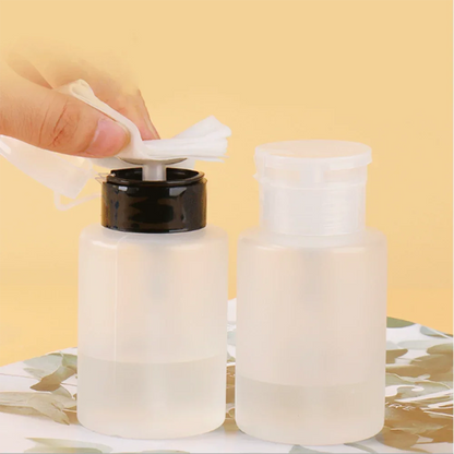 Nail Refillable Bottles Empty Press Pump Dispenser