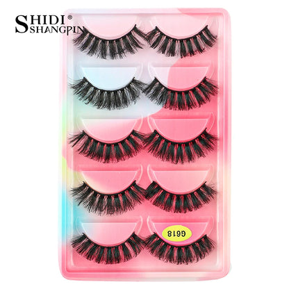 False Eyelashes Soft Faux Mink Lashes Reusable Natural