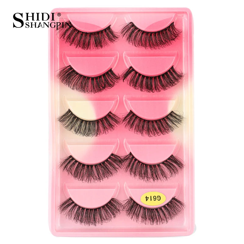 False Eyelashes Soft Faux Mink Lashes Reusable Natural