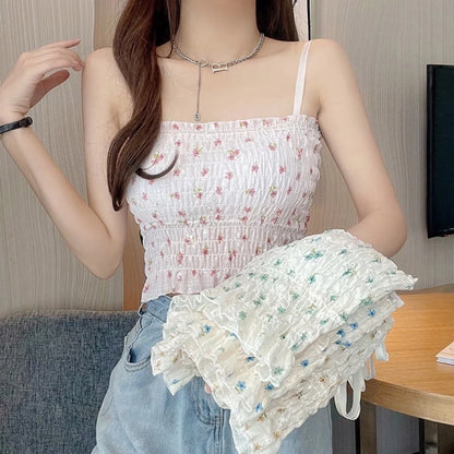 Floral Printed Spaghetti Strap Top