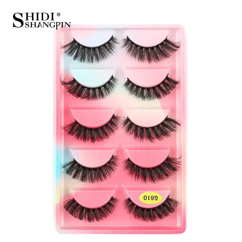 False Eyelashes Soft Faux Mink Lashes Reusable Natural