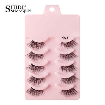 False Eyelashes Soft Faux Mink Lashes Reusable Natural