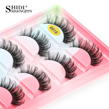 False Eyelashes Soft Faux Mink Lashes Reusable Natural