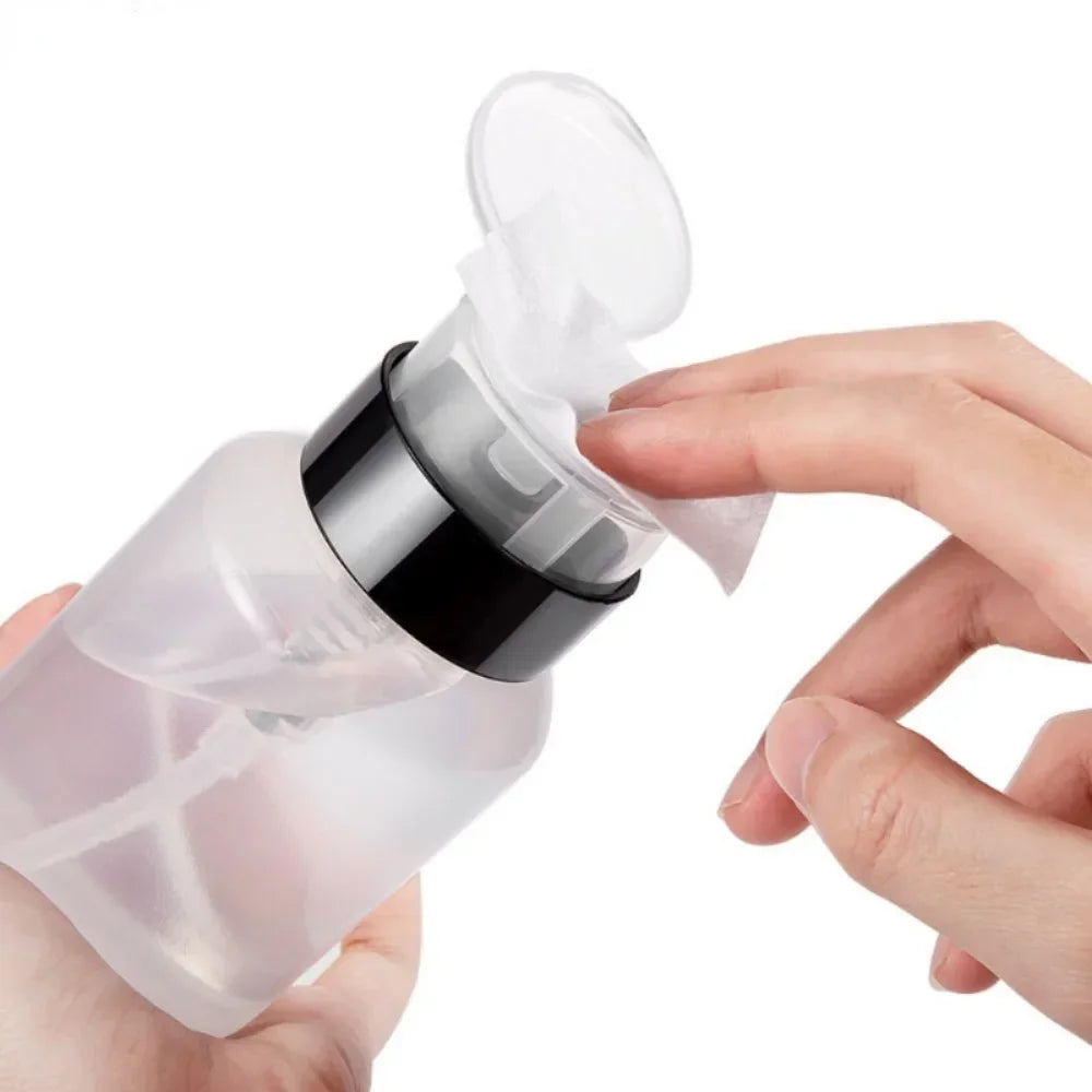 Nail Refillable Bottles Empty Press Pump Dispenser