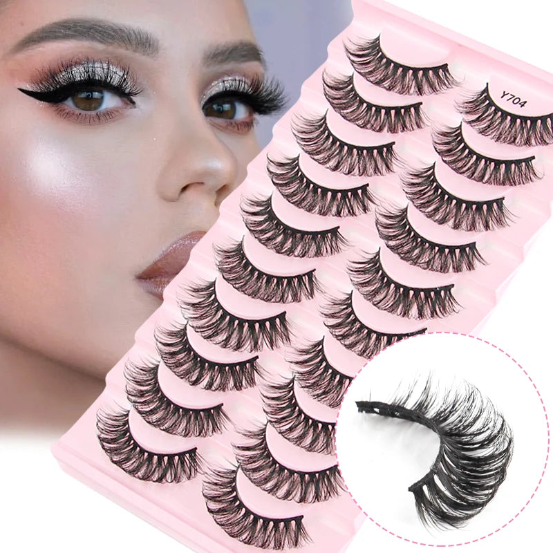 False Eyelashes Soft Faux Mink Lashes Reusable Natural