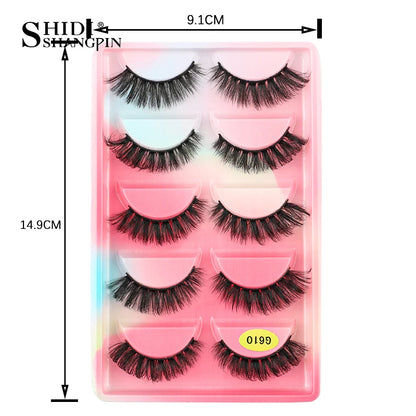 False Eyelashes Soft Faux Mink Lashes Reusable Natural