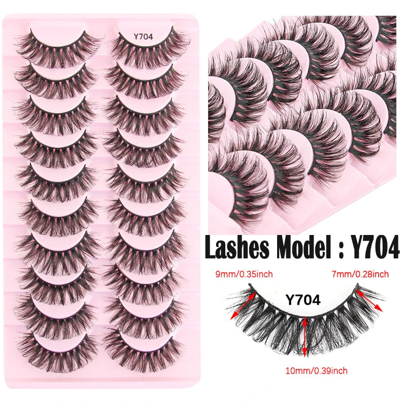 False Eyelashes Soft Faux Mink Lashes Reusable Natural