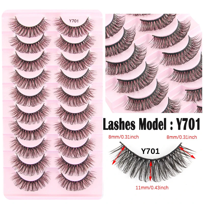 False Eyelashes Soft Faux Mink Lashes Reusable Natural