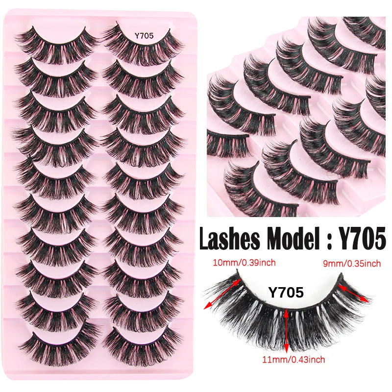 False Eyelashes Soft Faux Mink Lashes Reusable Natural