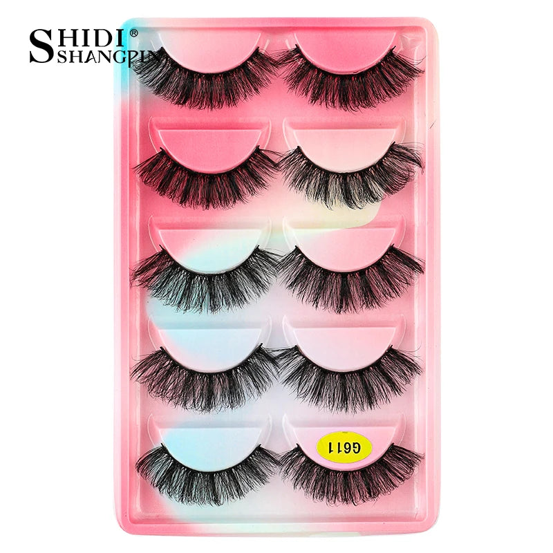 False Eyelashes Soft Faux Mink Lashes Reusable Natural