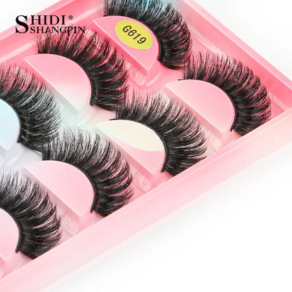 False Eyelashes Soft Faux Mink Lashes Reusable Natural