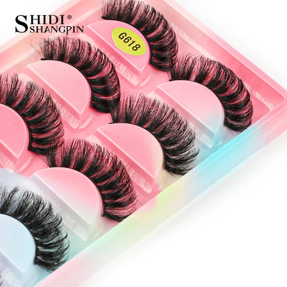 False Eyelashes Soft Faux Mink Lashes Reusable Natural