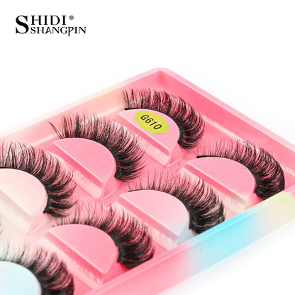 False Eyelashes Soft Faux Mink Lashes Reusable Natural