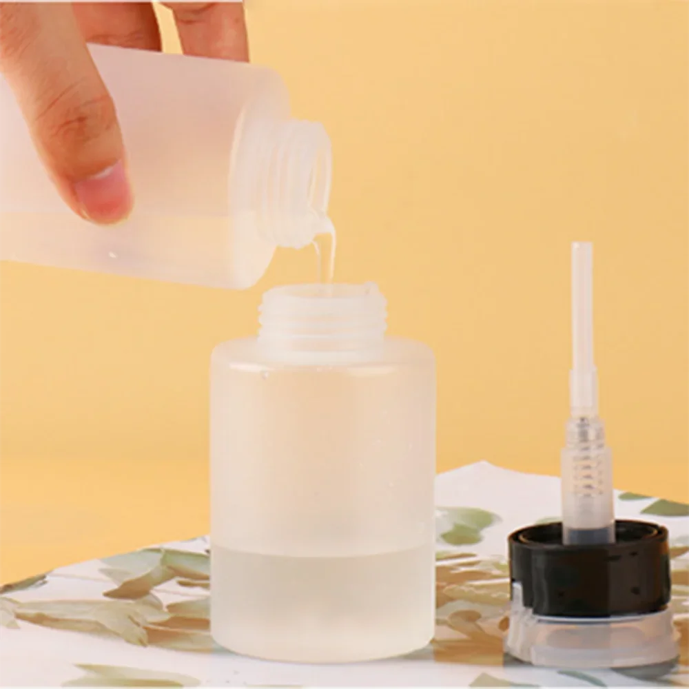 Nail Refillable Bottles Empty Press Pump Dispenser