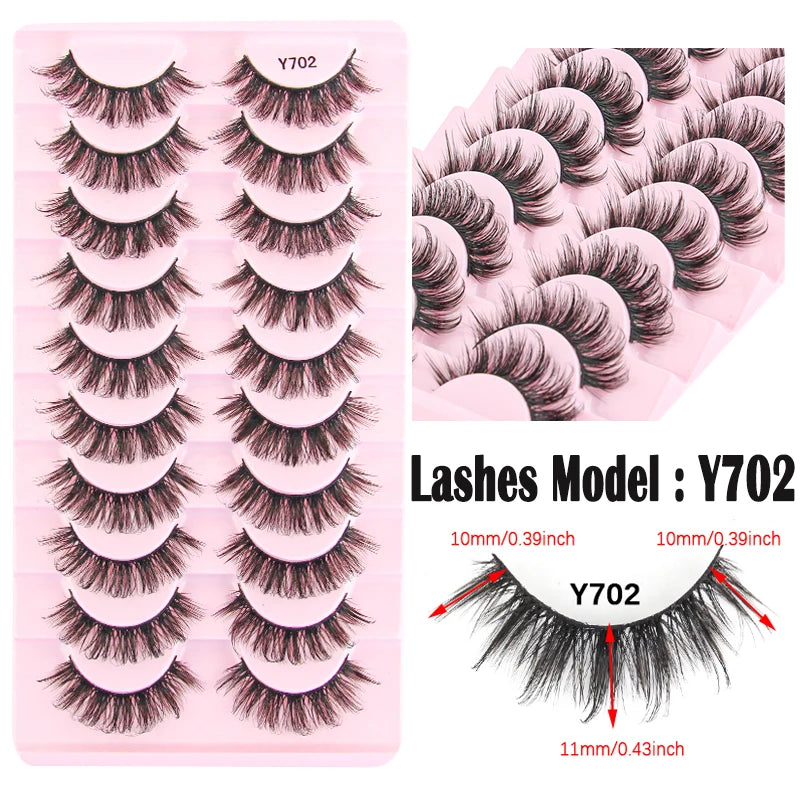 False Eyelashes Soft Faux Mink Lashes Reusable Natural