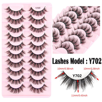 False Eyelashes Soft Faux Mink Lashes Reusable Natural