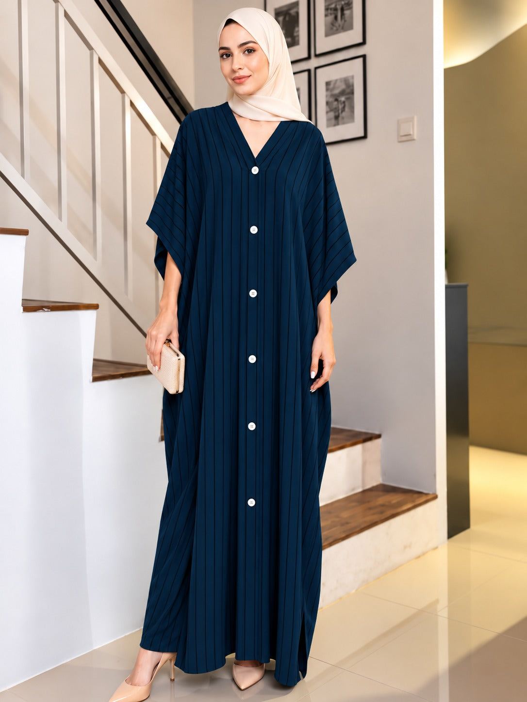 Plus Size Printed Kaftan