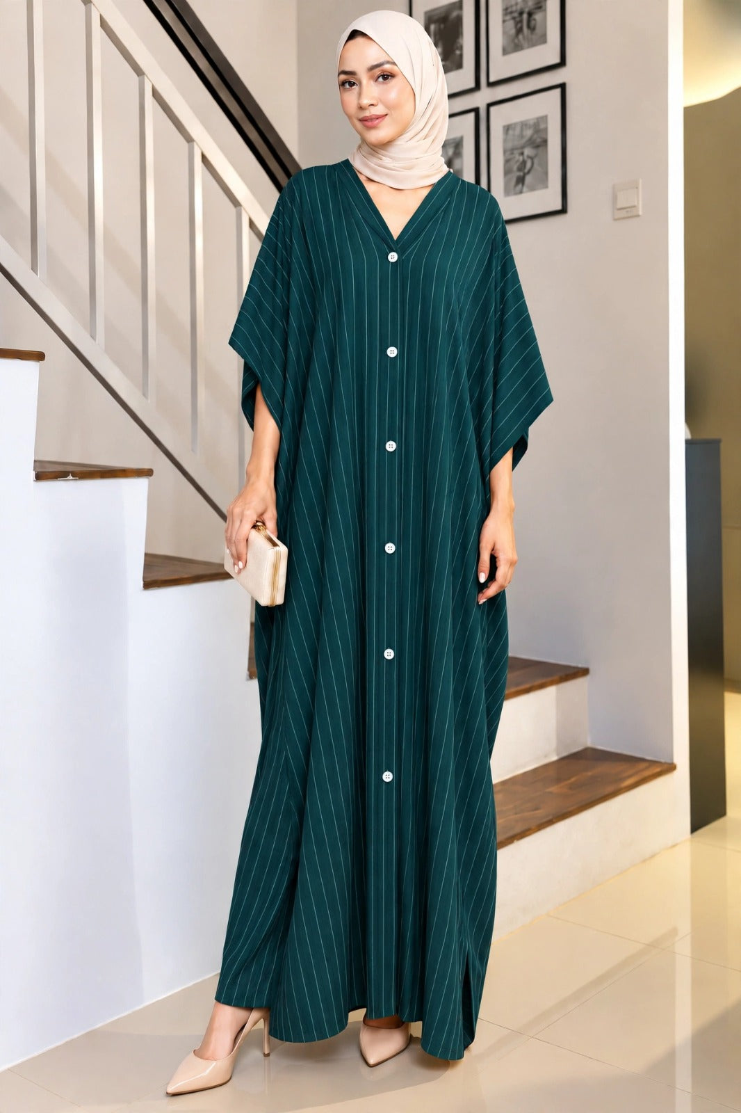 Plus Size Printed Kaftan