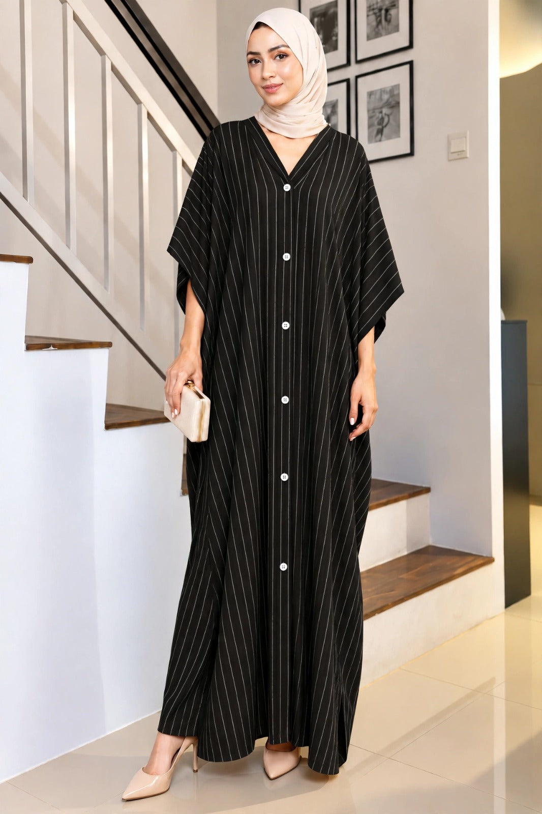 Plus Size Printed Kaftan