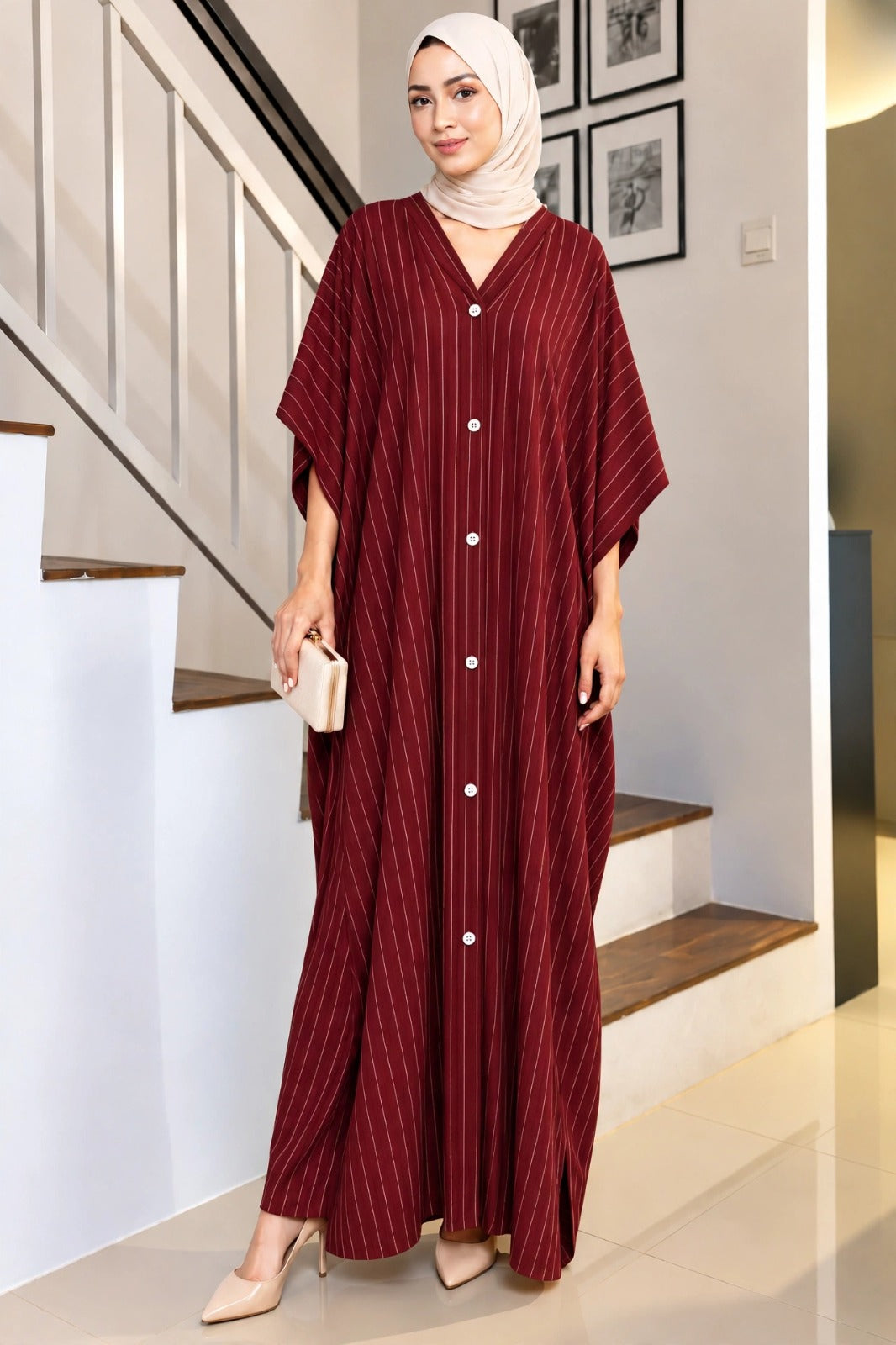 Plus Size Printed Kaftan