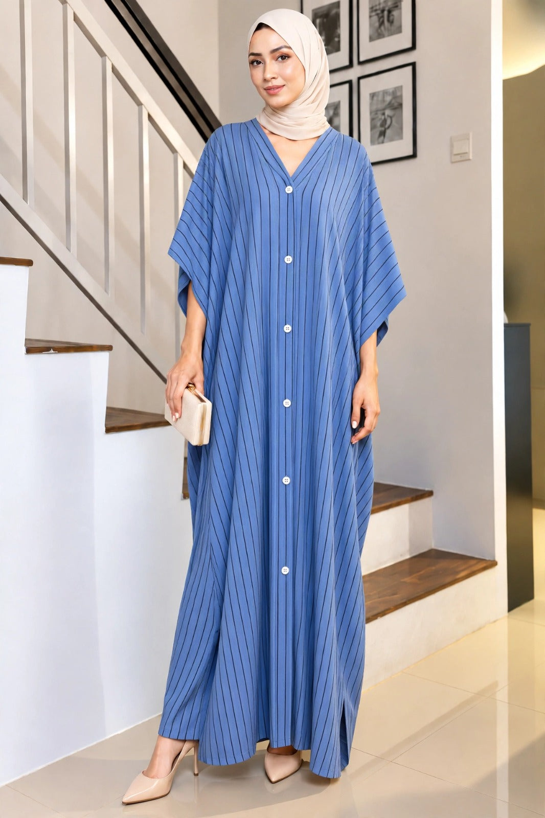 Plus Size Printed Kaftan