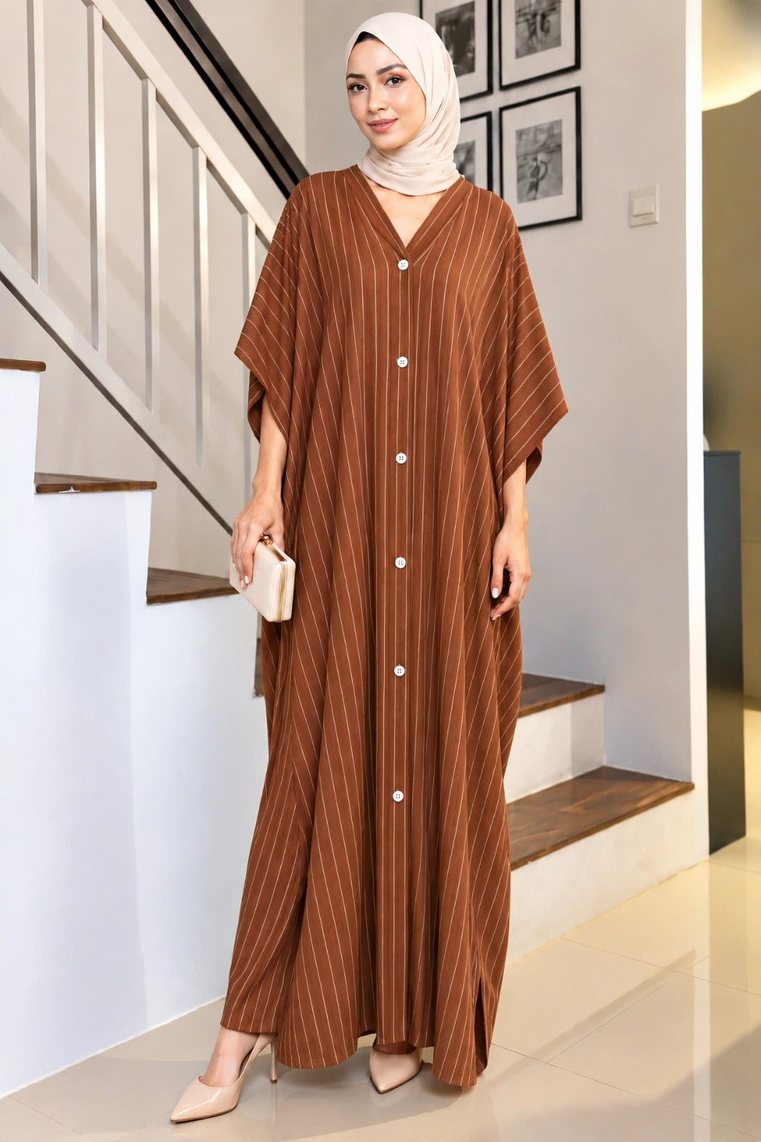 Plus Size Printed Kaftan