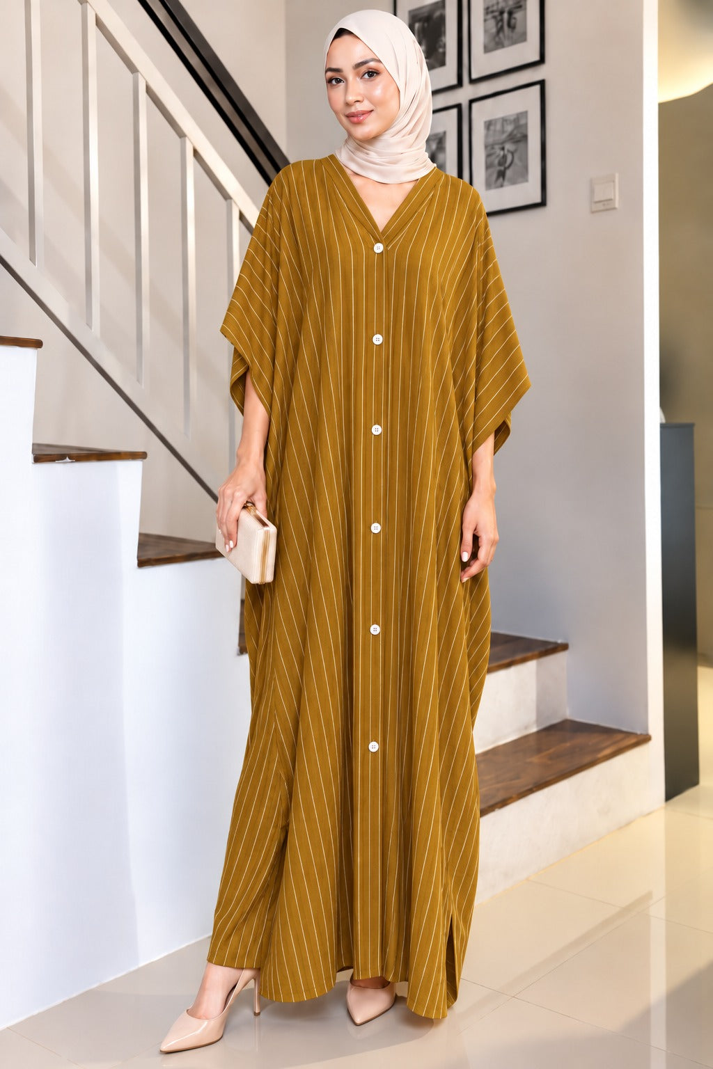 Plus Size Printed Kaftan
