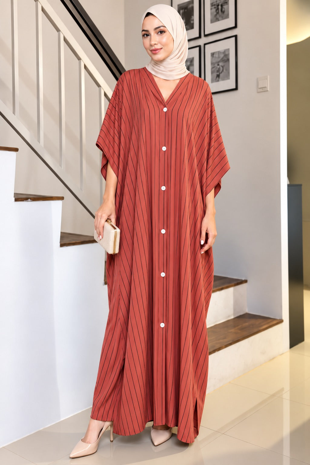 Plus Size Printed Kaftan